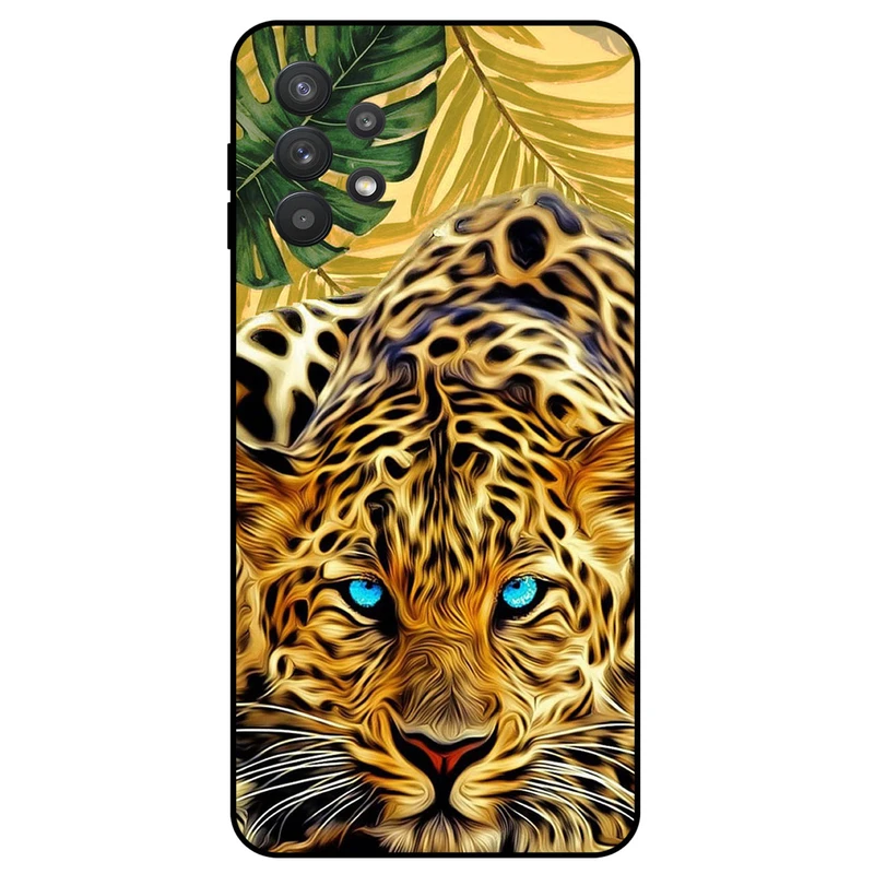 کاور مگافون طرح پلنگ مدل 7455 مناسب برای گوشی موبایل سامسونگ Galaxy A32 5G / M32 5G         