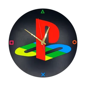 ساعت دیواری طرح پلی استیشن بلک لایت مدل PS Classic