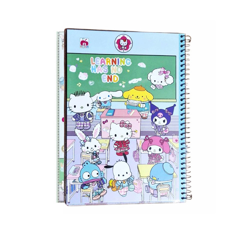 دفتر مشق 60 برگ آلما مدل حاشیه دار کرومی طرح SCHOOL کد 7622