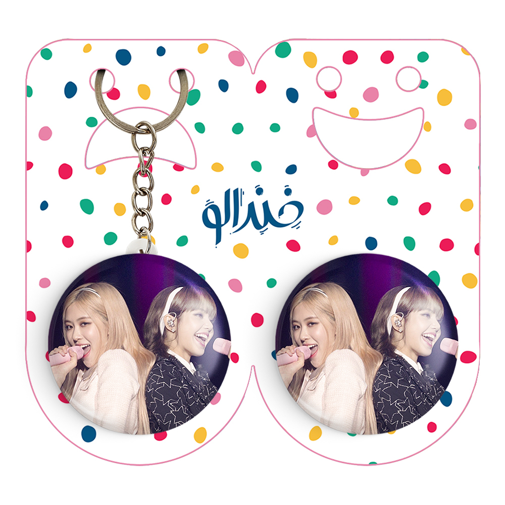 پیکسل خندالو مدل گروه بلک پینک کد 14493 به همراه جاکلیدی