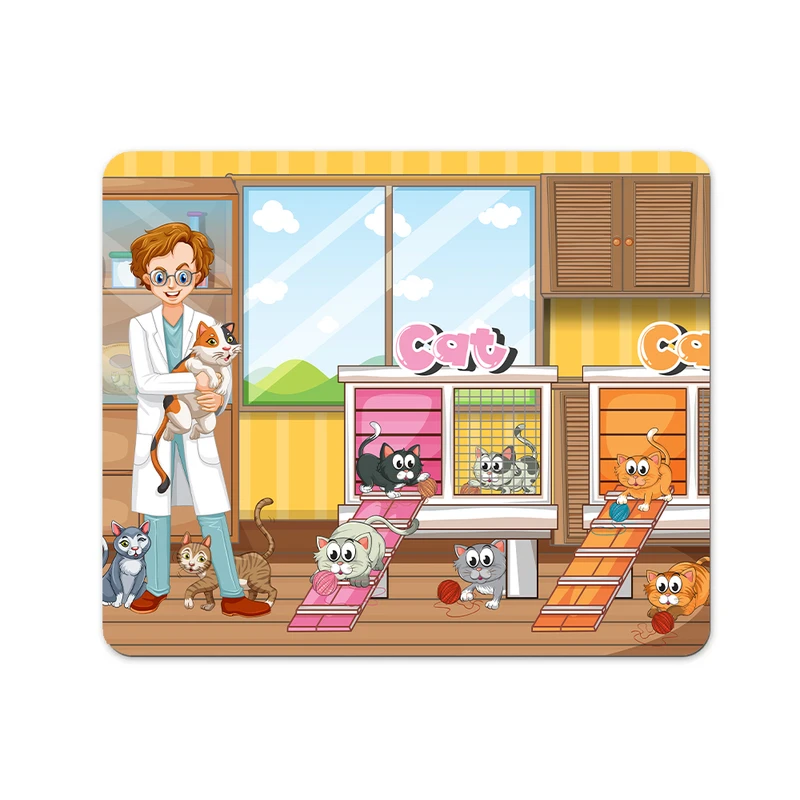 ماوس پد پاد آفرین مدل دامپزشک پت شاپ کد P546 سایز 19*24 سانتی متر