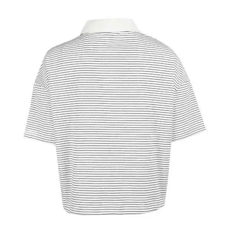 پولوشرت آستین کوتاه زنانه جین وست مدل راهراه کد 1551297 رنگ سفید