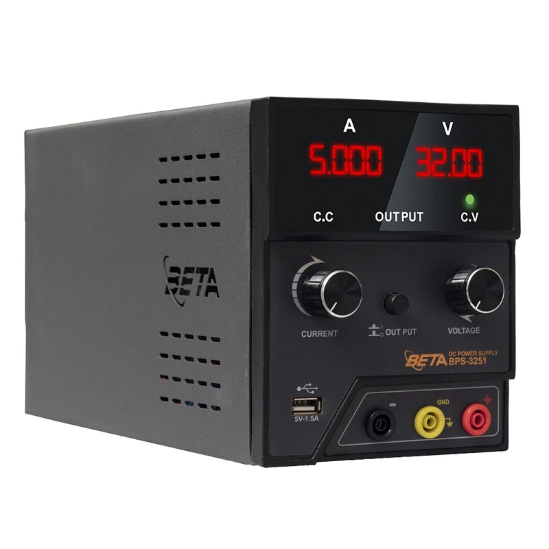 منبع تغذیه الکتریکی 32 ولت 5 آمپر بنیان الکترونیک مدل نمایشگر 4 رقم