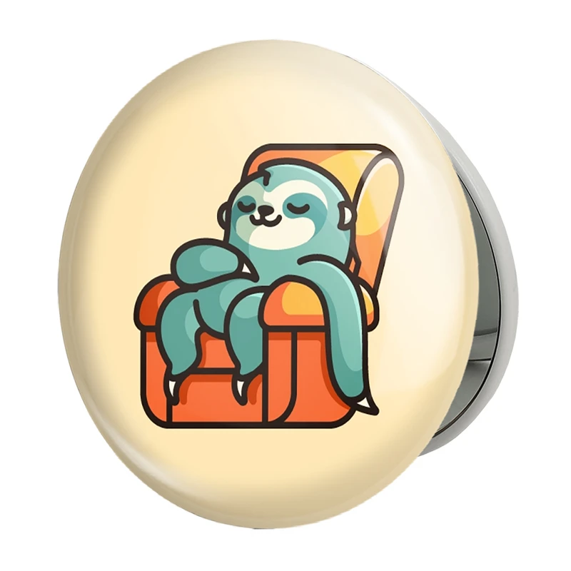 آینه جیبی خندالو طرح  حیوانات بامزه تنبل مدل تاشو کد 28365 