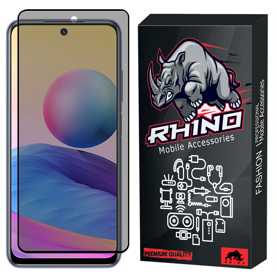 محافظ صفحه نمایش حریم شخصی راینو مدل RGP مناسب برای گوشی موبایل شیائومی Redmi Note 10 Pro