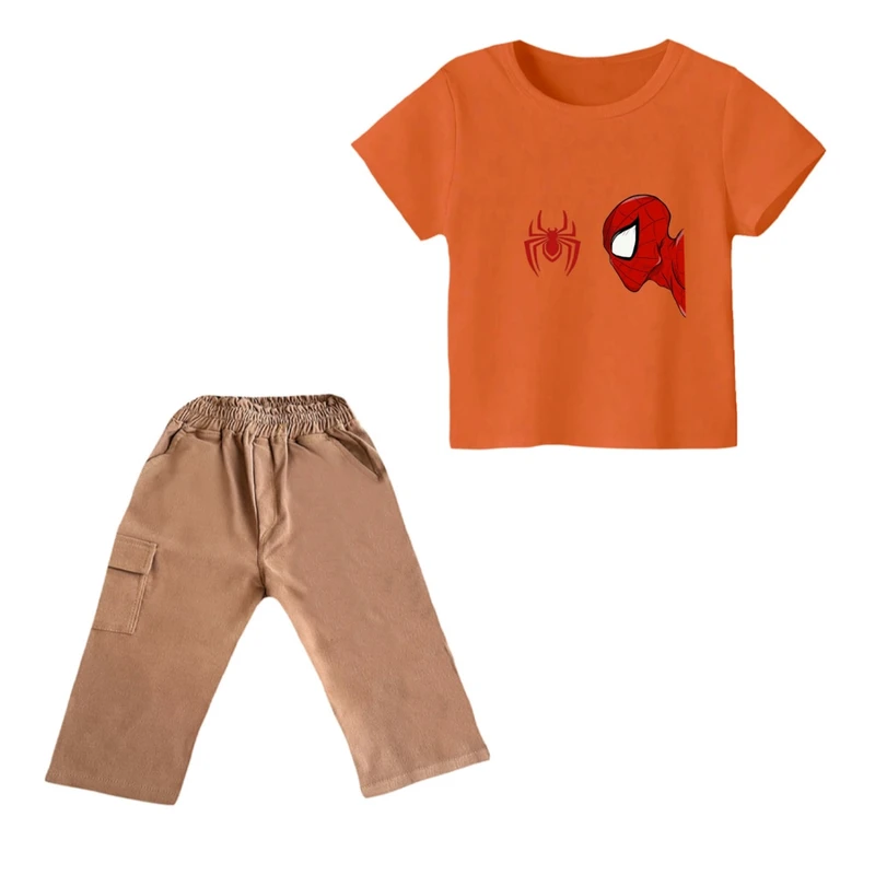 ست تی شرت و شلوارک پسرانه مدل مرد عنکبوتی کد ۱۳