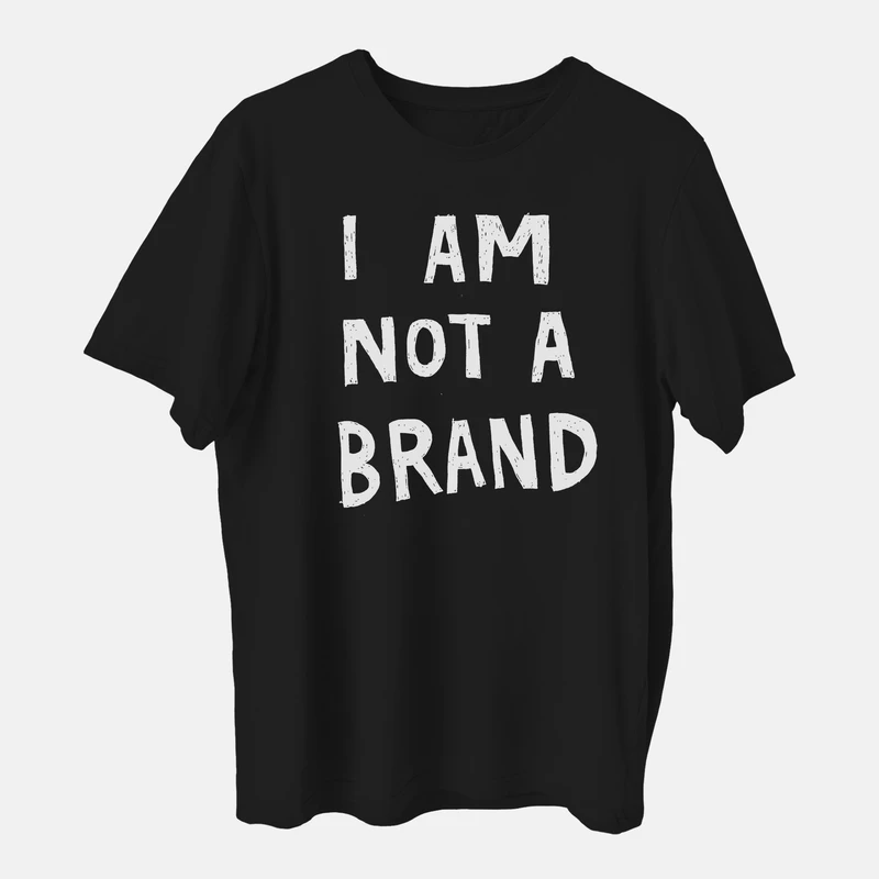 تی شرت آستین کوتاه مردانه مدل فانتزی من یک برند نیستم mo69