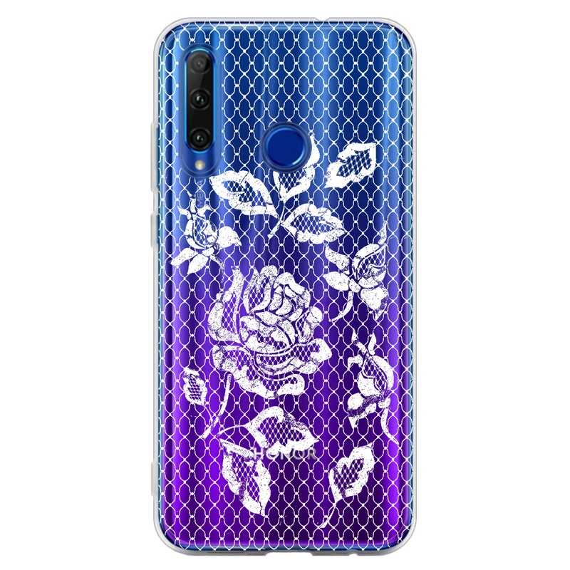 کاور مگافون طرح گل مدل C43-W مناسب برای گوشی موبایل آنر 10i / Honor 20 Lite