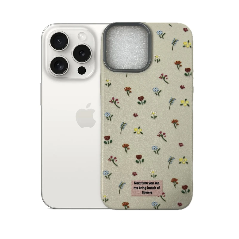 کاور طرح گل بهاری مناسب برای گوشی‌ موبایل اپل iPhone 16 Pro Max