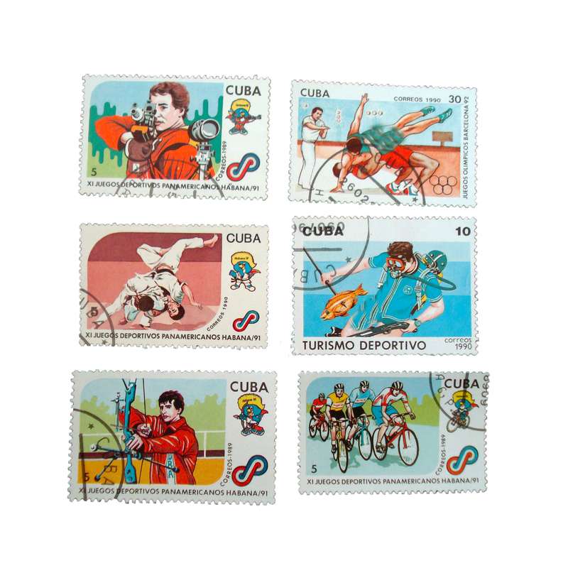 تمبر یادگاری مدل ورزشی کد bc-2275 مجموعه 6 عددی