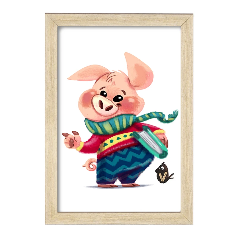 تابلو خندالو مدل خوک بامزه کد F915