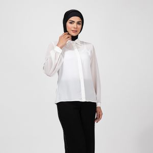 شومیز آستین بلند یقه برگردان زنانه برنس مدل 30117