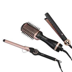 سشوار برس‌دار حالت‌دهنده 1000وات انزو پروفیشینال مدل EN-3311 3in1 به همراه فر مو و اتو مو