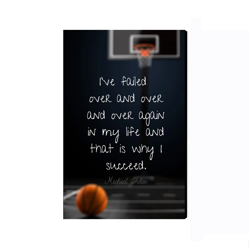 تابلو شاسی عرش مدل فانتزی انگیزشی Ive Failed over and Over in my Life and that is Why I Succeed کد As3035
