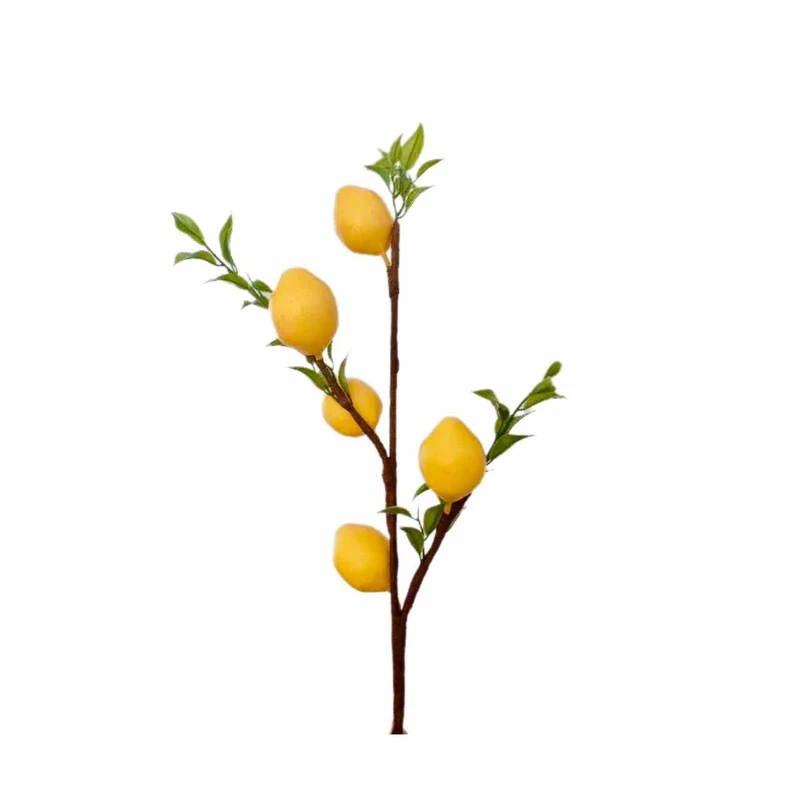 گل مصنوعی مدل شاخه لیمو مصنوعی دکوراتیو 