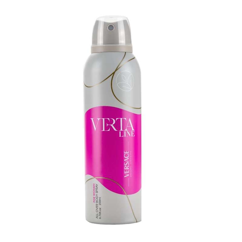 اسپری خوشبو کننده بدن زنانه ورتا لاین مدل VERSACE CRYSTAL حجم 200 میلی لیتر اسپری خوشبو کننده بدن زنانه ورتا لاین مدل VERSACE CRYSTAL حجم 200 میلی لیتر