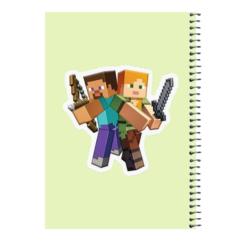 دفتر مشق 80 برگ اس جی مدل ماینکرفت کد۱۲   