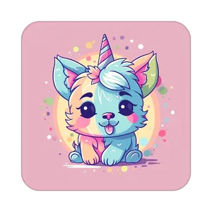 زیر لیوانی کاکتی طرح اسب تک شاخ و یونیکورن مدل mp29493