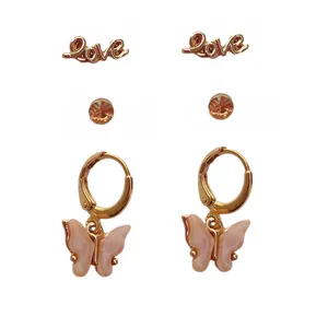 گوشواره زنانه مدل SMR 0290 مجموعه 3 عددی