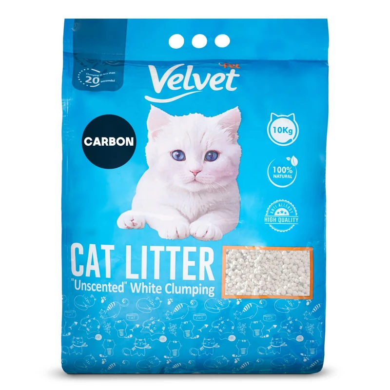 خاک بستر گربه ولوت پت مدل Carbon وزن ۱۰ کیلوگرمی
