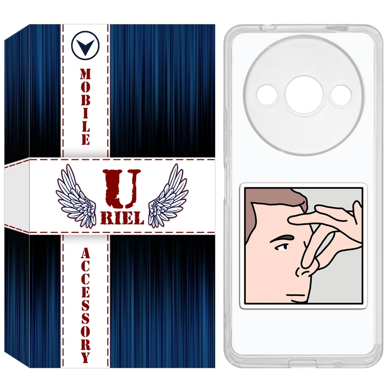 کاور یوریل مدل Clear کد 87 طرح دماغ مناسب برای گوشی موبایل شیائومی Redmi A3 / A3x