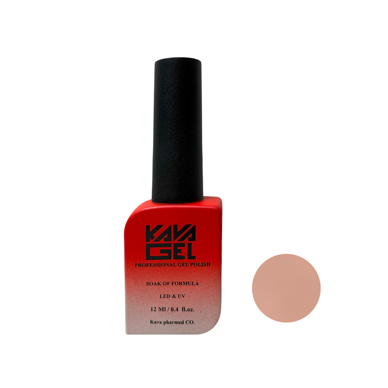 لاک ژل براق ناخن کاواژل مدل NEW شماره 15 رنگ هلویی بیس