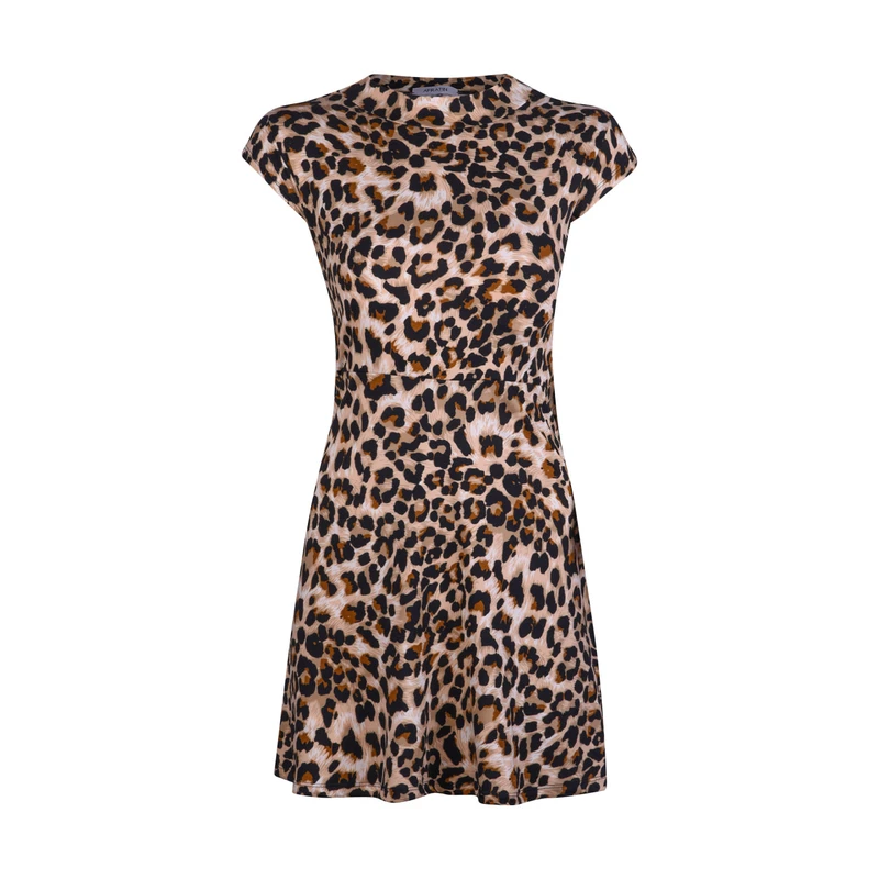 پیراهن راحتی زنانه افراتین مدل گل افشان پلنگی کد 9558