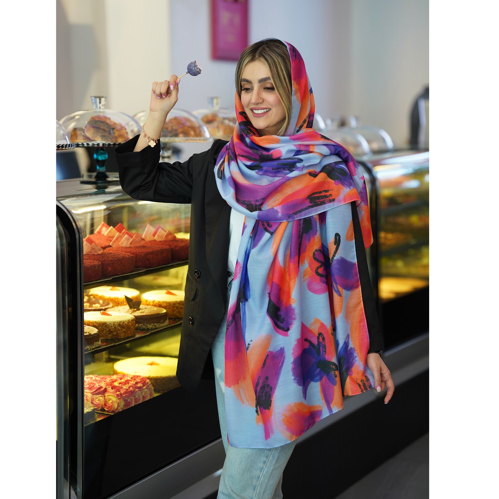 شال زنانه مدل نخ مزونی چهار فصل کد ana-1401 -  - 2