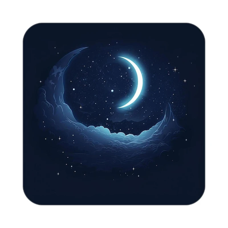 زیر لیوانی کاکتی طرح ماه و ستاره مدل mp52913