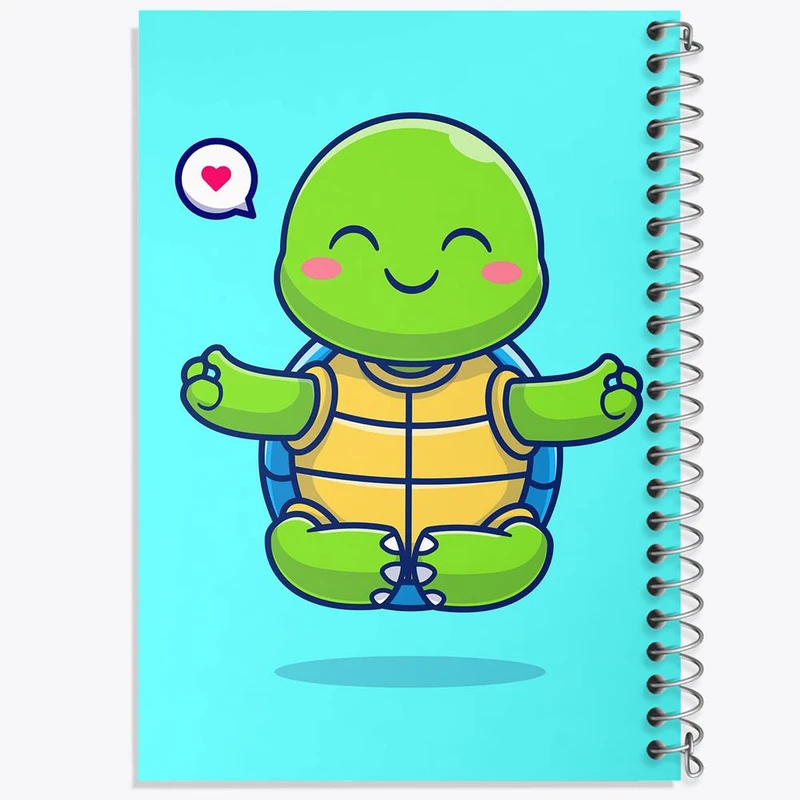 دفتر نت موسیقی 50 برگ خندالو مدل حیوانات بامزه لاکپشت کد 29442