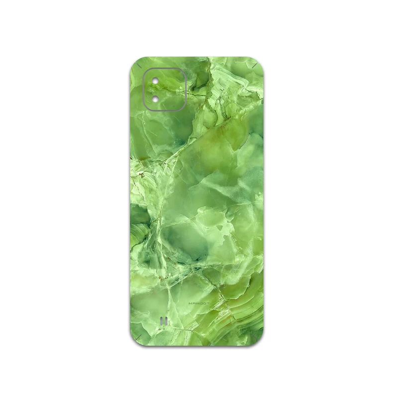 برچسب پوششی ماهوت مدل Green-Crystal-Marble مناسب برای گوشی موبایل ریلمی C11 2021