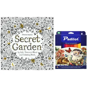مداد رنگی 36 رنگ پادیلوت مدل SECRET GARDEN کد POD-36 به همراه دفتر