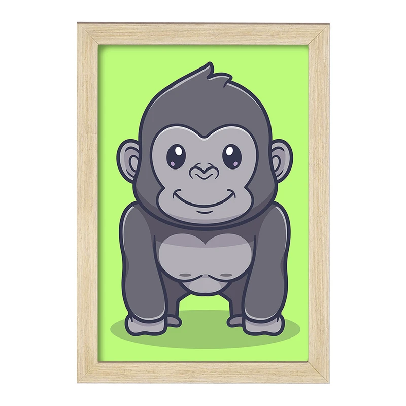 تابلو خندالو مدل حیوانات بامزه گوریل کد 29682