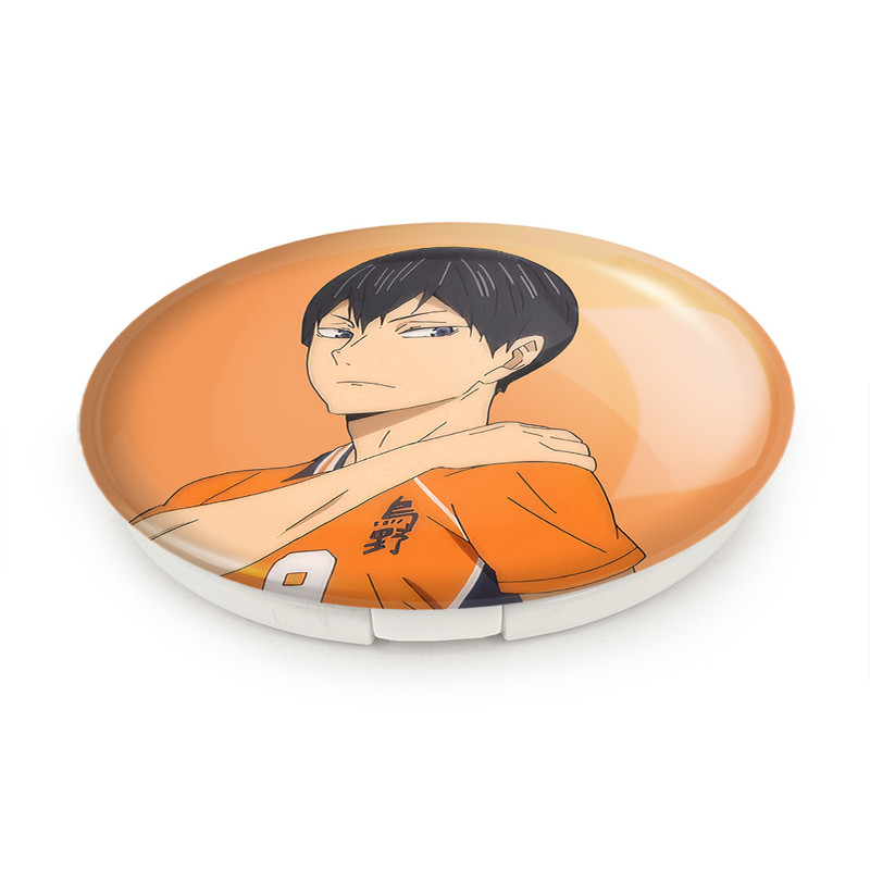 آینه جیبی خندالو طرح کاگیاما توبیو انیمه هایکیو Haikyu مدل تاشو کد 17762