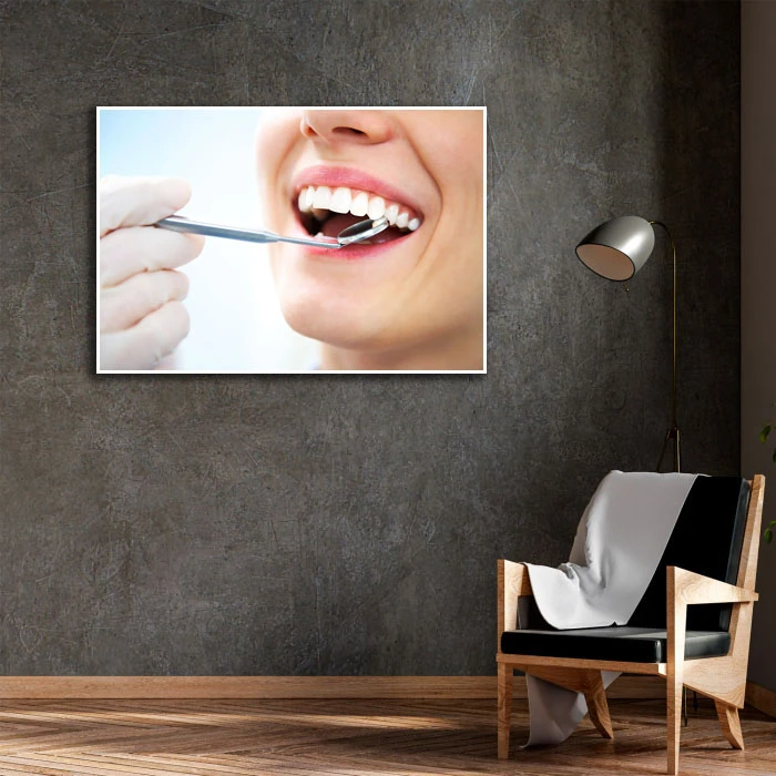 تابلو نوری بکلیت طرح دندانپزشکی مدل W-D2309 فریم سفید