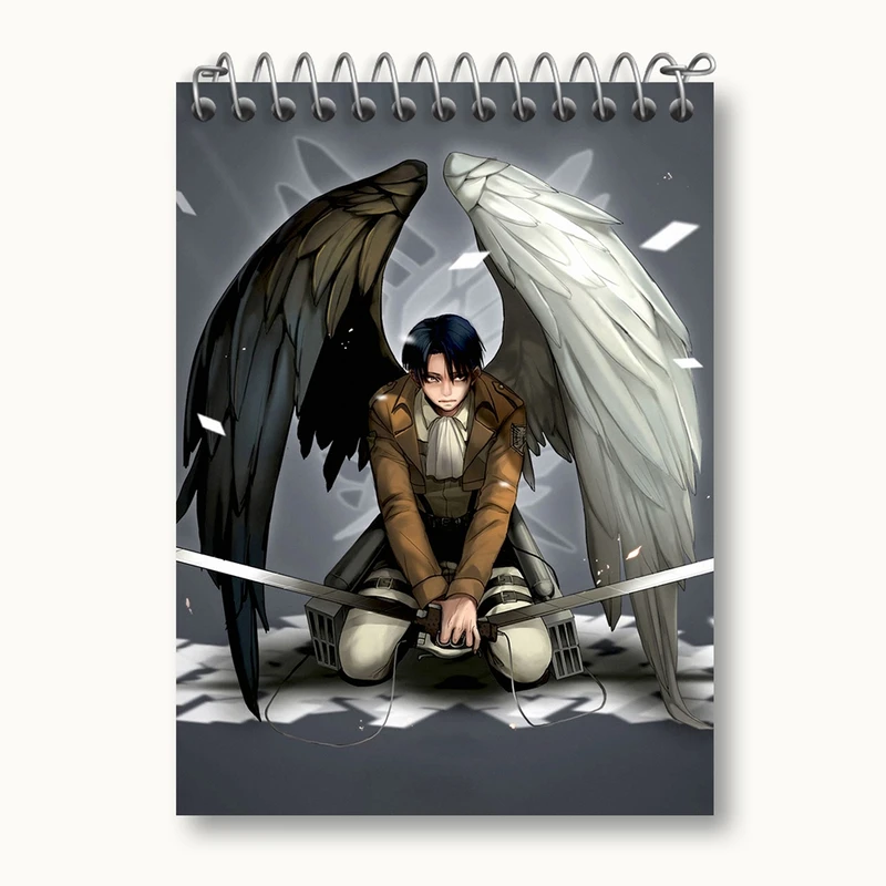 دفتر یادداشت 50 برگ خندالو مدل لیوای انیمه اتک آن تایتان Attack on Titan کد 18556