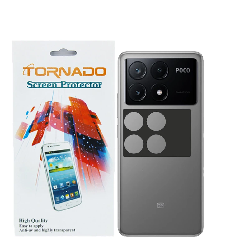 محافظ لنز دوربین تورنادو مدل قابدار مناسب برای گوشی موبایل شیائومی Poco X6 Pro بسته 40 عددی