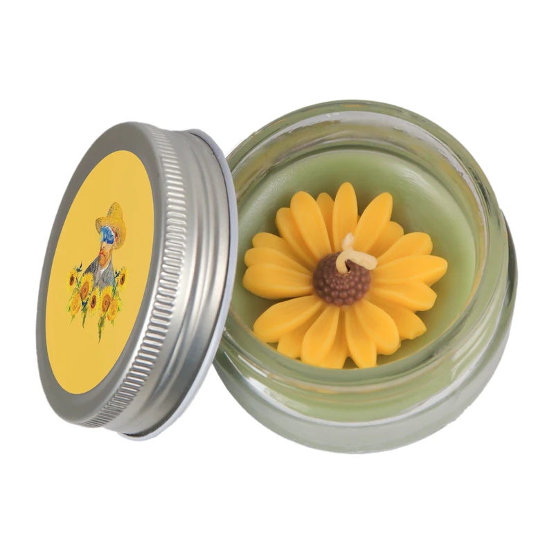 شمع دست‌ساز مدل ونگوگ آفتابگردان