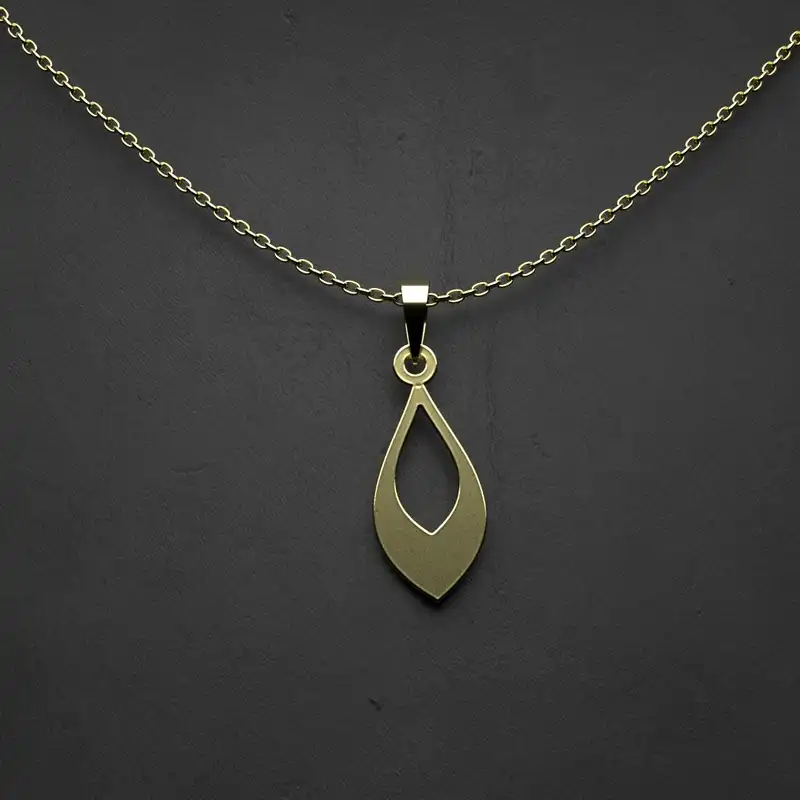 گردنبند طلا 18 عیار زنانه مدوپد مدل هندسی کد V2-1-1222