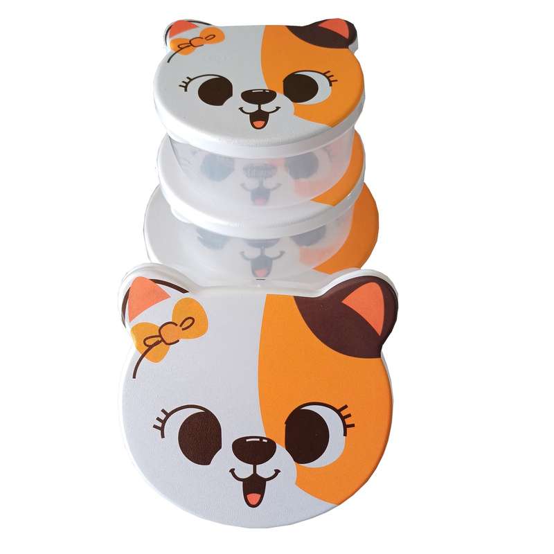 ظرف غذای کودک مدل حیوانات بسته 4 عددی