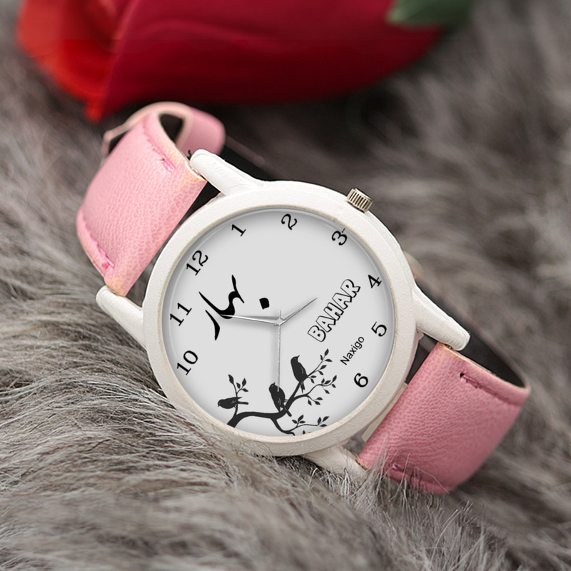 ساعت مچی عقربه ای زنانه ناکسیگو طرح بهار کد LF3492