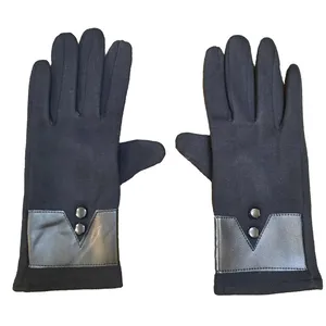 دستکش زنانه مدل لبه چرم کد AS1276