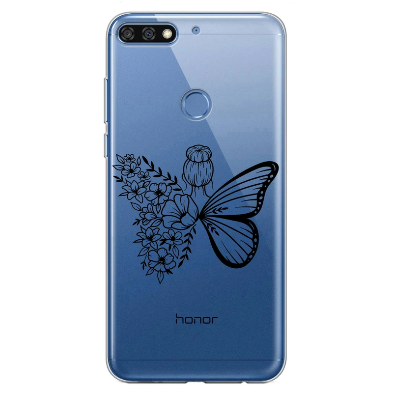 کاور مگافون طرح دختر پروانه ای مدل C53-B مناسب برای گوشی موبایل هوآوی Y7 Prime 2018 / Y7 2018