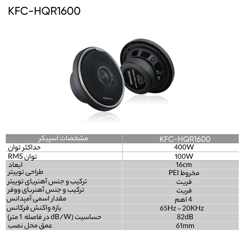 اسپیکر خودرو کنوود مدل KFC-HQR1600