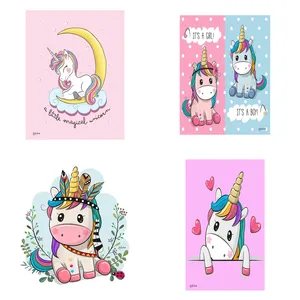 برچسب مشایخ طرح یونیکورن کد E1  مجموعه 4 عددی