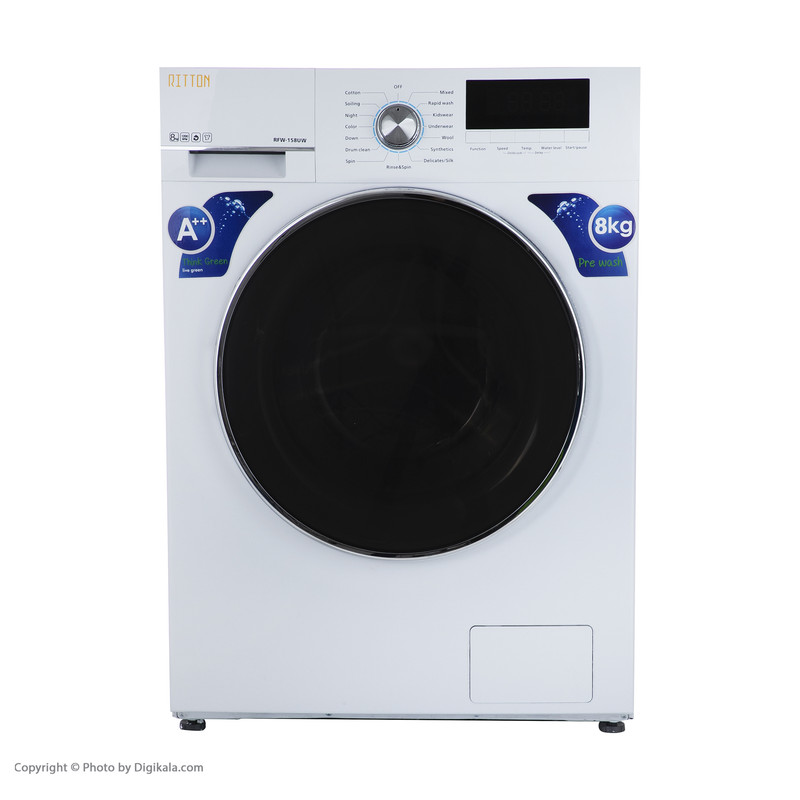 ماشین لباسشویی ریتون مدل RFW-158UT/UW ظرفیت 8 کیلوگرم