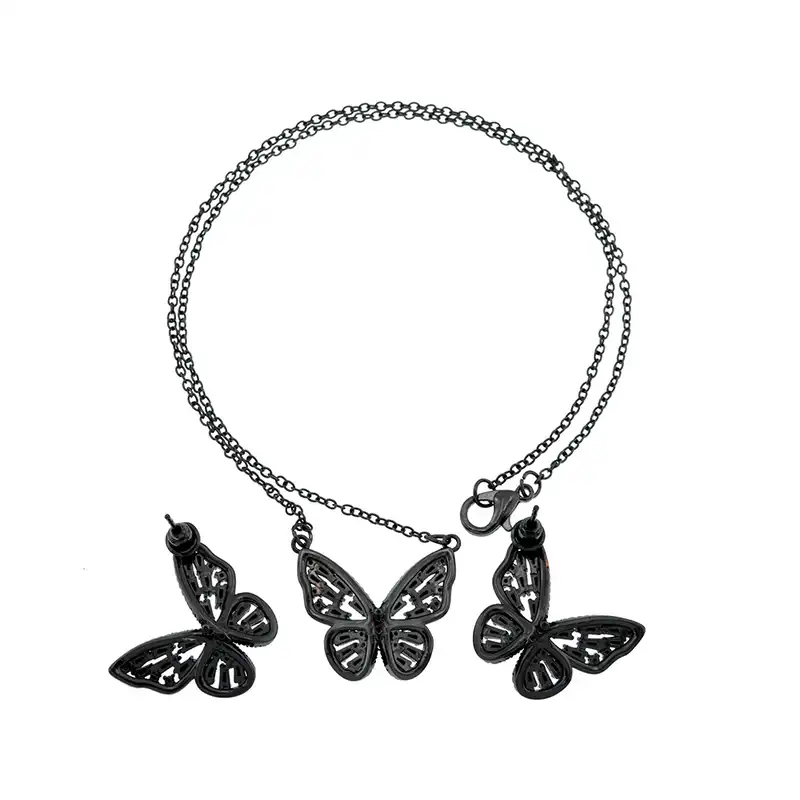 نیم ست زنانه برانت طرح پروانه نگین دار