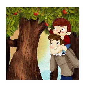 تابلو کودک و نوزاد طرح پدر و کودک کد wkt97