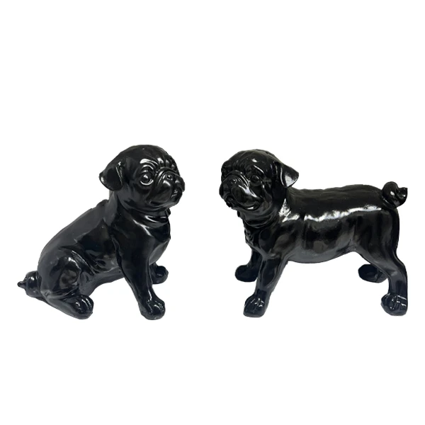 مجسمه مدل سگ کد S90 مجموعه 2 عددی