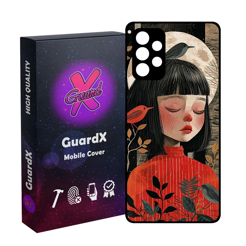 کاور گارد ایکس طرح Girl مدل Glass10784 مناسب برای گوشی موبایل سامسونگ Galaxy A52/A52S